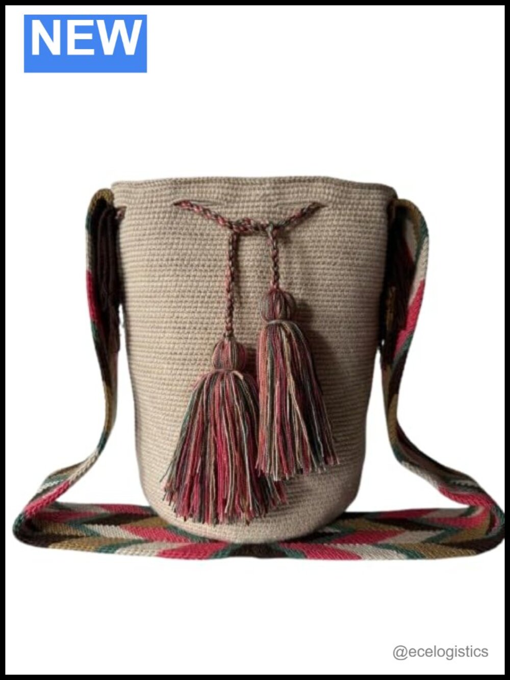 Handwoven Colombian Wayuu Mochila Bag - Boho Crossbody Purse for Women